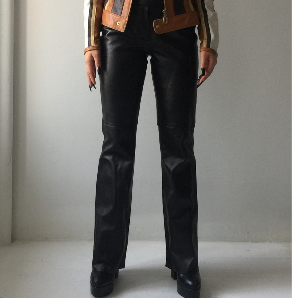 HUGO BUSCATI leather pants  4 perfect condition